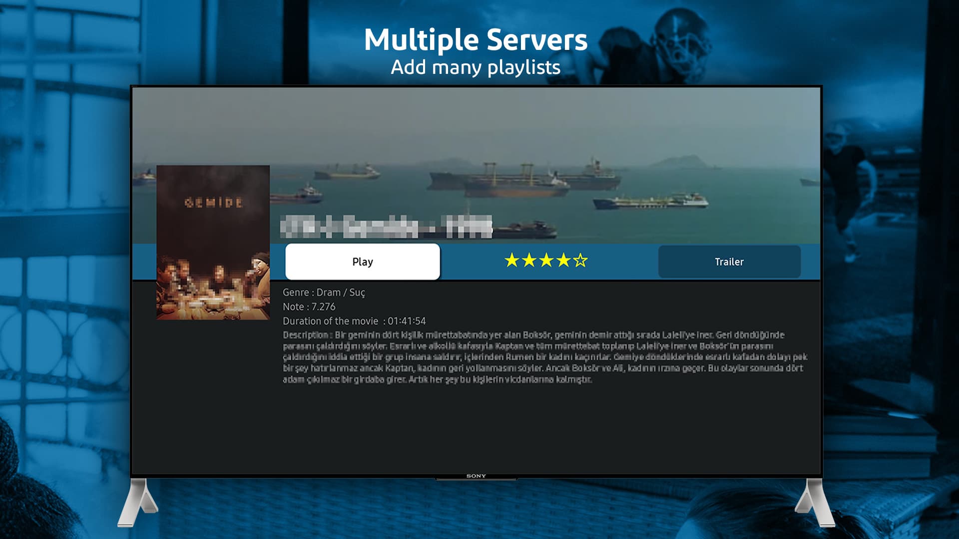 Vue films et séries riche