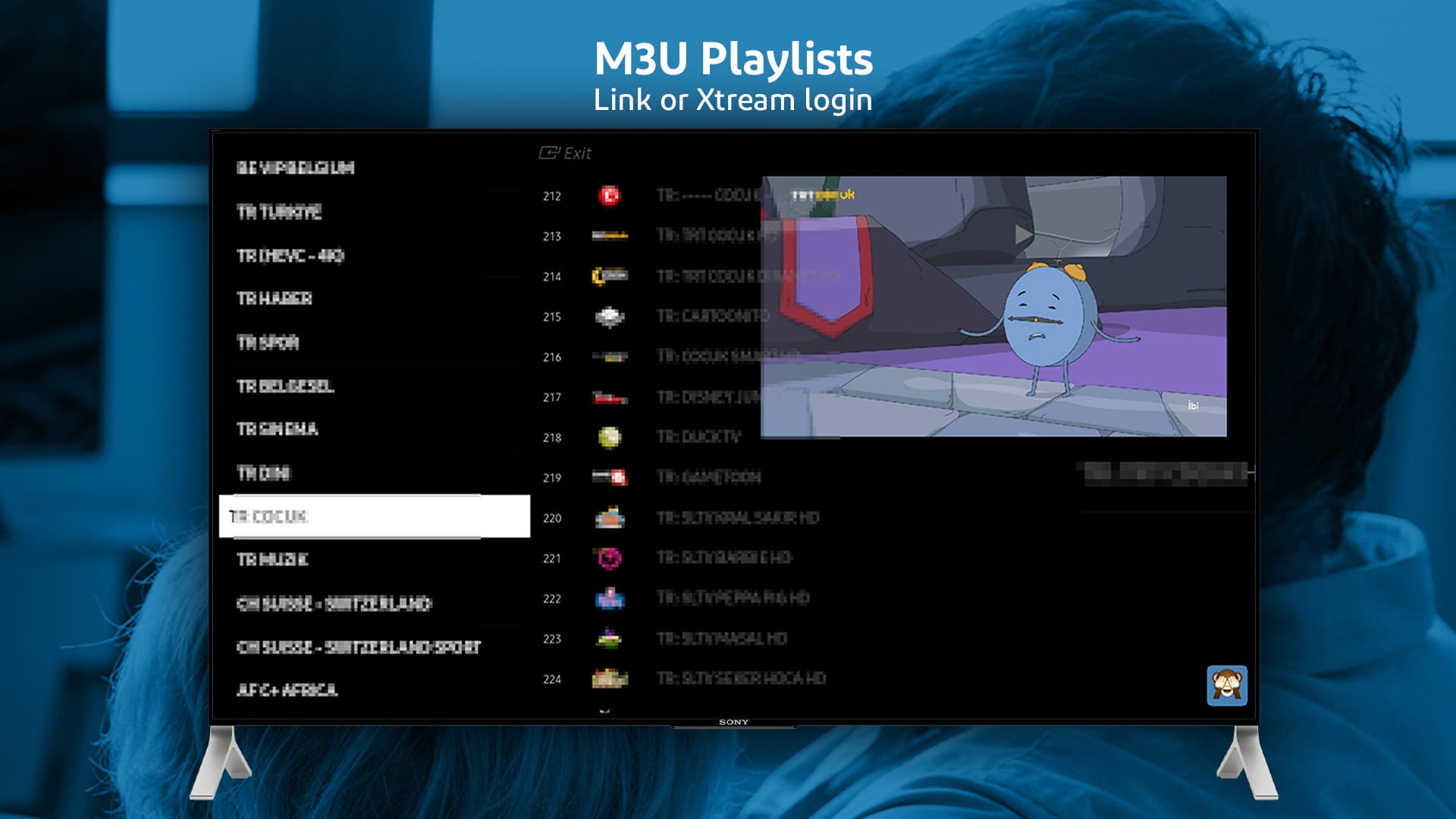 Playlists M3U et Xtream